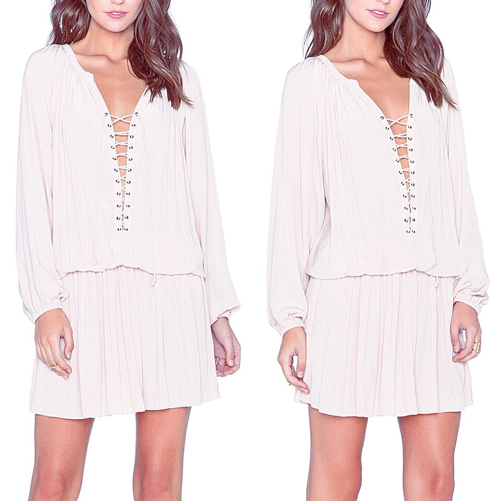 ❌SOLD❌ Ramy Brook Alexandra lace-up sleeve dress M